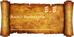 Bachl Benedikta névjegykártya